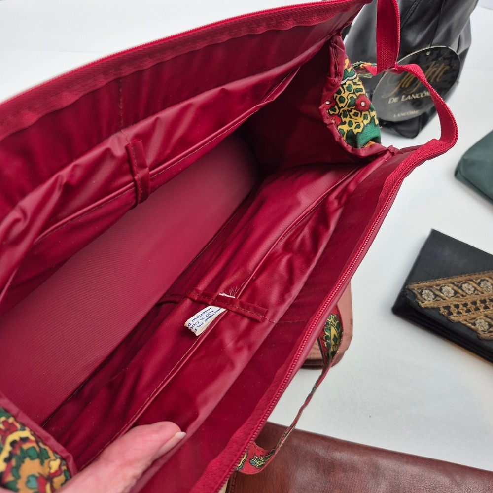 Vtg Clutch Purse Lot 9pc Beaded Eelskin Look Brocade Travel Cosmetic Retro Mix‎ - Picture 12 of 12
